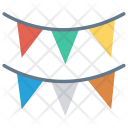 پیش‌نمایش فایل bunting-flags-5 از پک مهمانی و کلبراشنس – آیکن‌های فلت