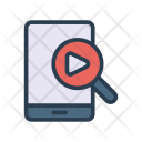 پیش‌نمایش فایل search-video-5 از پک کسب‌وکار – آیکن‌های خطی رنگی