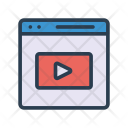 پیش‌نمایش فایل video-browser-7 از پک کسب‌وکار – آیکن‌های خطی رنگی