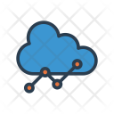 پیش‌نمایش فایل cloud-analytics از پک کسب‌وکار – آیکن‌های خطی رنگی