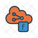 پیش‌نمایش فایل social-cloud از پک کسب‌وکار – آیکن‌های خطی رنگی