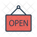 پیش‌نمایش فایل open-signboard-35 از پک کسب‌وکار – آیکن‌های خطی رنگی