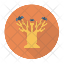 پیش‌نمایش فایل haunted-tree-3 از پک هالووین – سبک فلت دایره‌ای سایه‌دار