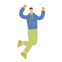 پیش‌نمایش فایل man-jumping-and-enjoying-9787460 از پک شخصیت‌های سرگرم‌کننده