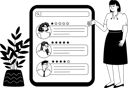 پیش‌نمایش فایل female-employee-looks-at-various-reviews-10538973 از پک زندگی اداری