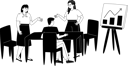 پیش‌نمایش فایل team-of-employees-sits-at-table-and-discusses-work-issues-10538961 از پک زندگی اداری