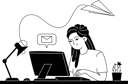 پیش‌نمایش فایل young-female-employee-corresponds-by-email-while-sitting-at-computer-at-workplace-10538948 از پک زندگی اداری