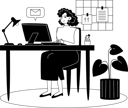 پیش‌نمایش فایل young-female-employee-works-on-computer-at-workplace-10538974 از پک زندگی اداری