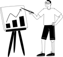 پیش‌نمایش فایل young-male-employee-makes-presentation-about-companys-success-using-chart-10538955 از پک زندگی اداری