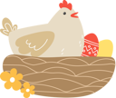 پیش‌نمایش فایل chicken-and-easter-eggs-in-nest-10829693 از پک عید پاک مبارک - جوجه‌ها