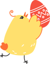 پیش‌نمایش فایل chicken-holding-easter-egg-10829697 از پک عید پاک مبارک - جوجه‌ها