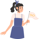 پیش‌نمایش فایل a-woman-holding-a-flag-with-a-golden-infinity-symbol-for-autism-awareness-day-11005908 از پک روز آگاهی از اوتیسم