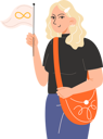 پیش‌نمایش فایل a-woman-holding-a-flag-with-a-golden-infinity-symbol-for-autism-awareness-day-11005910 از پک روز آگاهی از اوتیسم