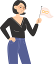 پیش‌نمایش فایل a-woman-holding-a-flag-with-a-golden-infinity-symbol-for-autism-awareness-day-11005914 از پک روز آگاهی از اوتیسم