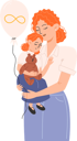 پیش‌نمایش فایل a-young-woman-holds-a-child-in-her-arms-and-a-balloon-with-a-golden-infinity-symbol-for-autism-awareness-day-11005929 از پک روز آگاهی از اوتیسم