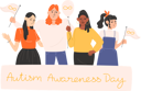 پیش‌نمایش فایل group-of-people-standing-together-with-posters-and-symbols-of-autism-awareness-day-11005922 از پک روز آگاهی از اوتیسم