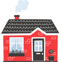 پیش‌نمایش فایل small-bright-red-house-11037747 از پک ساختمان‌ها در چهار فصل