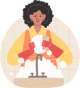 پیش‌نمایش فایل african-american-woman-washing-dishes-in-a-cozy-kitchen-11408893 از پک در آشپزخانه