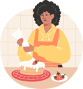 پیش‌نمایش فایل african-woman-makes-a-strawberry-cake-at-home-11408901 از پک در آشپزخانه