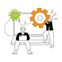 پیش‌نمایش فایل businessman-working-on-system-configuration-12336706 از پک کار تیمی