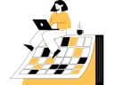 پیش‌نمایش فایل woman-scheduling-meeting-on-calendar-9894936 از پک مدیریت زمان