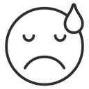 پیش‌نمایش فایل downcast-face-with-sweat-1645064 از پک شکلک‌ها