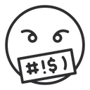 پیش‌نمایش فایل face-with-symbols-on-mouth-1645107 از پک شکلک‌ها