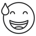 پیش‌نمایش فایل grinning-face-with-sweat-1645074 از پک شکلک‌ها