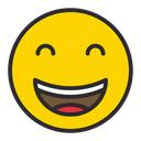 پیش‌نمایش فایل beaming-face-with-smiling-eyes-1645185 از پک شکلک‌ها