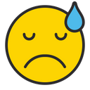 پیش‌نمایش فایل downcast-face-with-sweat-1645176 از پک شکلک‌ها