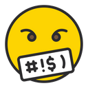 پیش‌نمایش فایل face-with-symbols-on-mouth-1645219 از پک شکلک‌ها