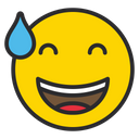 پیش‌نمایش فایل grinning-face-with-sweat-1645186 از پک شکلک‌ها