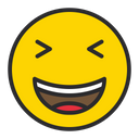 پیش‌نمایش فایل grinning-squinting-face-1645187 از پک شکلک‌ها