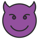 پیش‌نمایش فایل smiling-face-with-horns-1645192 از پک شکلک‌ها