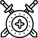 پیش‌نمایش فایل shield-with-sword-1777480 از پک قرون وسطی