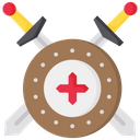 پیش‌نمایش فایل shield-with-sword-1777413 از پک قرون وسطی