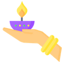پیش‌نمایش فایل diwali-lamp-in-hand-1862269 از پک دیوالی (جشنواره نور)
