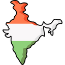پیش‌نمایش فایل indian-map-2230122 از پک نمادهای ملی هند