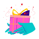 پیش‌نمایش فایل giving-valentine-gift-4871626 از پک حرکات دستی