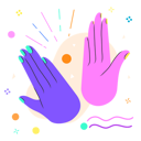پیش‌نمایش فایل high-five-5214188 از پک دستی