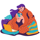 پیش‌نمایش فایل girl-watching-movie-at-weekend-5257427 از پک آخر هفته