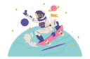 پیش‌نمایش فایل astronaut-experiencing-metaverse-5342836 از پک متاورس دیجیتال