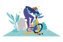 پیش‌نمایش فایل man-exercising-in-metaverse-5342833 از پک متاورس دیجیتال