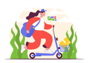 پیش‌نمایش فایل female-delivery-person-on-scooter-5359868 از پک شغل