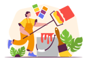 پیش‌نمایش فایل female-painter-5359880 از پک شغل