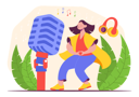 پیش‌نمایش فایل female-singer-5560549 از پک شغل