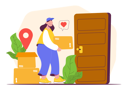 پیش‌نمایش فایل woman-delivering-package-5359881 از پک شغل