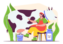 پیش‌نمایش فایل woman-milking-cow-5560532 از پک شغل