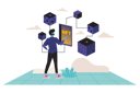 پیش‌نمایش فایل man-exploring-nft-art-blockchain-5373969 از پک توکن غیرمثلی (NFT)