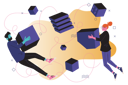 پیش‌نمایش فایل connecting-blocks-in-blockchain-technology-5373988 از پک سیستم بلاکچین